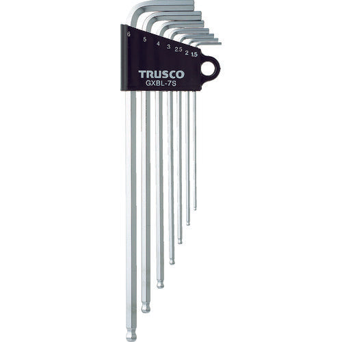 TRUSCO ロングボールポイント六角棒セット 7本組