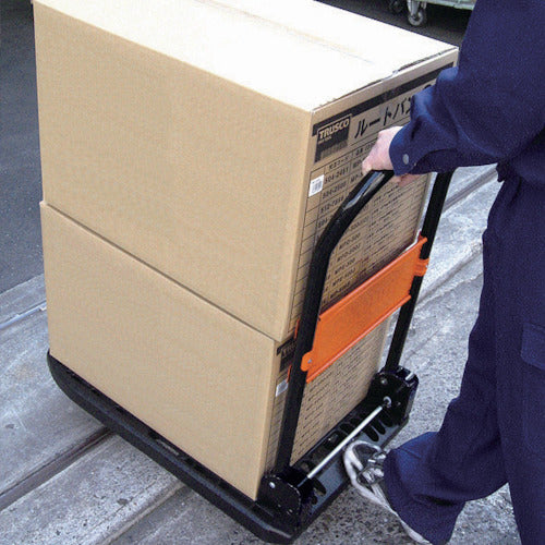 TRUSCO 軽量樹脂製運搬車“カルティオ” 780X490(折りたたみハンドルタイプ)ブレーキ無