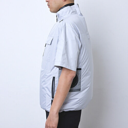 SHOWA ペルチェ付キ空調服 COOLFIX PLT2 エアー半袖ブルゾン グレーXL ペルチェ2個入