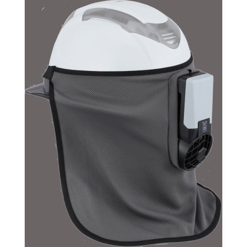 トーヨーセフティ 防暑タレ付キヘルメット取付式送風機Windy3プラス