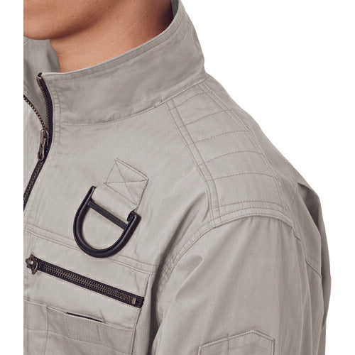 XEBEC 綿薄手現場服ヘリンボンフルハーネス仕様空調服XE98102-39-5L サンドベージュ