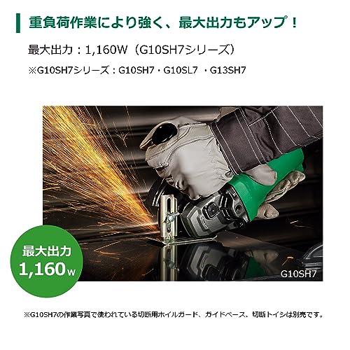 HiKOKI 電気ディスクグラインダ 砥石径125MM スライド式スイッチ