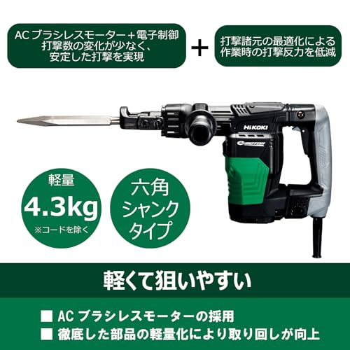 HiKOKI ハンマ 六角シャンク ACブラシレスモーター