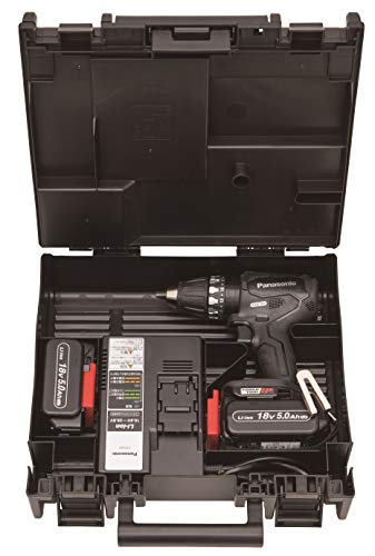 Panasonic デュアル 18V5.0Ah 充電式ドリルドライバー 黒