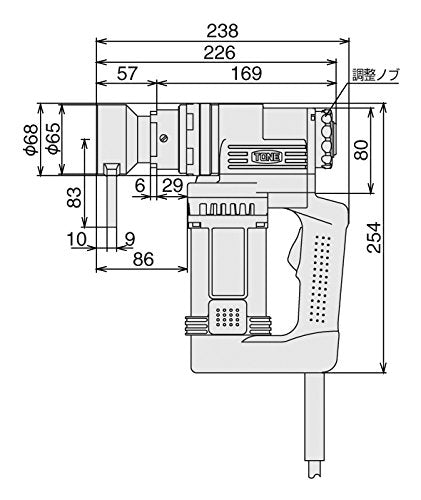 TONE シャーレンチ 1次締専用レンチ 建方1番 六角ボルト用 電源AC100V