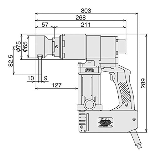 TONE シャーレンチ M20・M22ナット回転角レンチ 締付トルク735N・m 電源100V