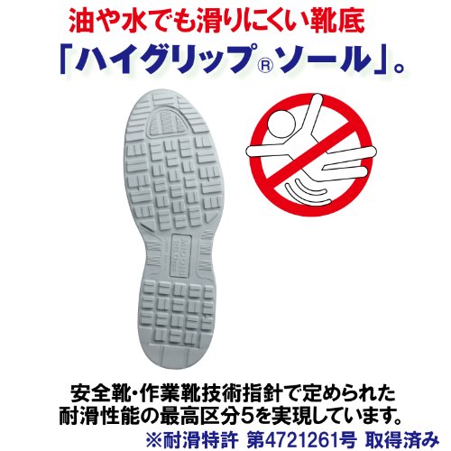 ミドリ安全 静電耐滑ワイド樹脂先芯スニーカーネイビー