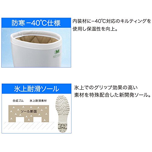ミドリ安全 防寒耐滑安全長靴 ホワイト