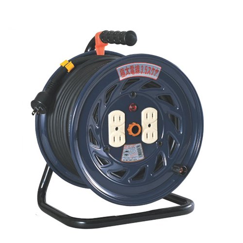 NICHIDO 電工ドラム アースなし 極太電線 30m