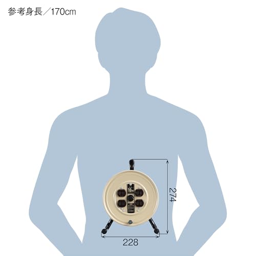 ハタヤ 温度センサー付コードリール単相100V10M
