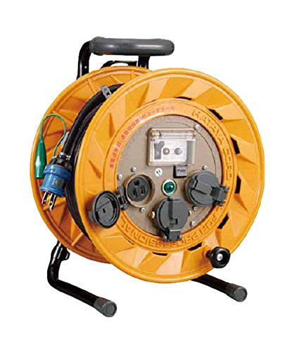 ハタヤ コードリール BR型 単相100V型ブレーカーリール 20m アース付 とび出しプラグ付