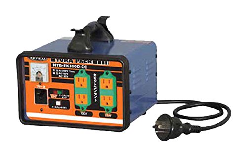 NICHIDO 変圧器 降圧専用カセットコンセントトラパック アースチェック機能付 3KVA 過負荷漏電保護兼用ブレーカー付