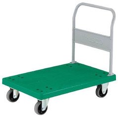 TRUSCO 樹脂製運搬車 グランカート 固定 800×535 ウレタン 均等荷重300kg