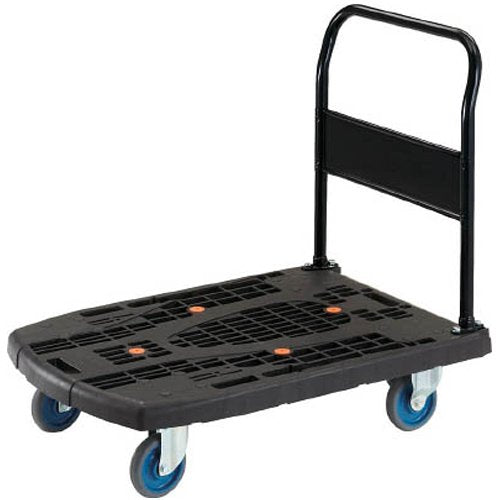 TRUSCO 樹脂台車 カルティオビッグ 固定 900X600 ストッパー付 オリーブ