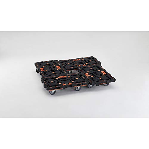 TRUSCO 連結式樹脂製平台車 ビートル 700X450 自在5輪