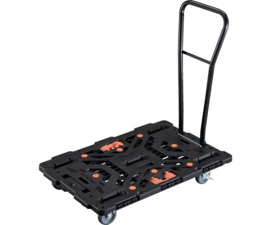 TRUSCO 連結式樹脂製平台車 ビートル 900X600 自在5輪 内2輪ストッパー付 脱着式ハンドル付 とめたろう付
