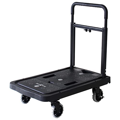ダンディ 樹脂製台車 フラットカート2 ブラック W675×D406 荷重80kg