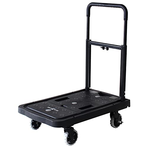 ダンディ 樹脂製台車 フラットカート2 ブラック W675×D406 荷重80kg