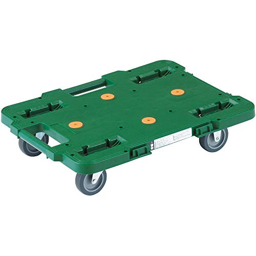 TRUSCO 樹脂製平台車 ルートバン 400X600 緑