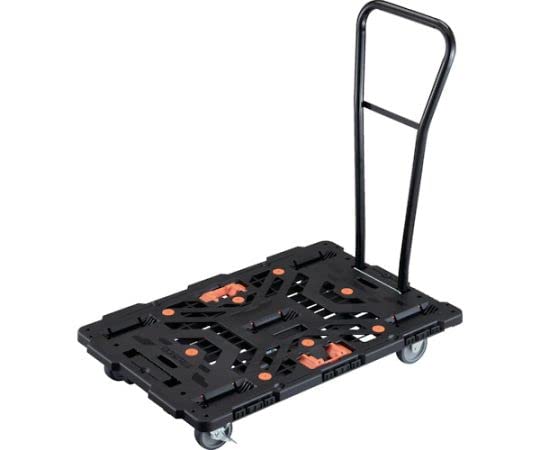 TRUSCO 連結式樹脂製平台車 ビートル 900X600 自在3輪 内2輪ストッパー付 脱着式ハンドル付 とめたろう付