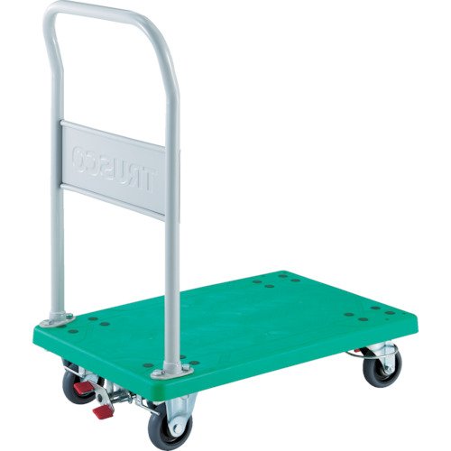 TRUSCO 樹脂製運搬車 グランカート 固定 4輪リングストッパー付 均等荷重200kg