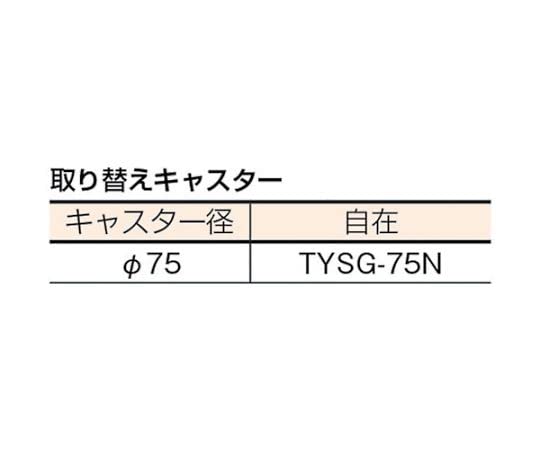 TRUSCO 合板平台車プティカルゴ 450X450 ゴム張り ナイロン車