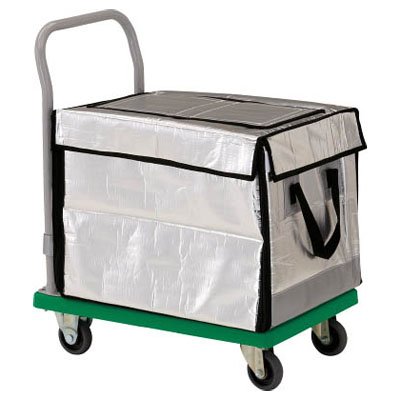 TRUSCO 樹脂台車 グランカート 保冷ハンドトラックボックス付 718X468