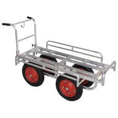 HARAX アルミ製運搬車 愛菜号 13×3Tエアー入タイヤ 積載面1100〜1250×420〜620mm