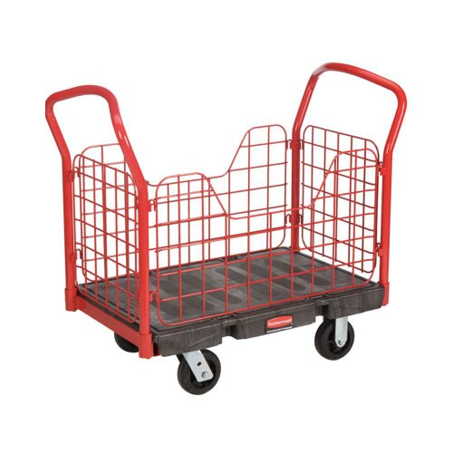 ラバーメイド 樹脂製運搬車 ホイールワゴントラック ゴムタイヤ 長さ1781×幅767×高さ445mm ハンドル高さ891mm 均等荷重907kg