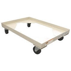 TRUSCO 箱台車 内寸520×370 ゴム車 オール自在タイプ