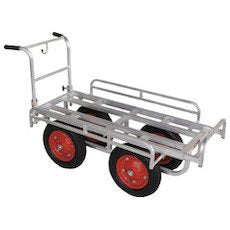 HARAX アルミ製運搬車 愛菜号 13×3Nノーパンクタイヤ 積載面1100〜1250×420〜620mm