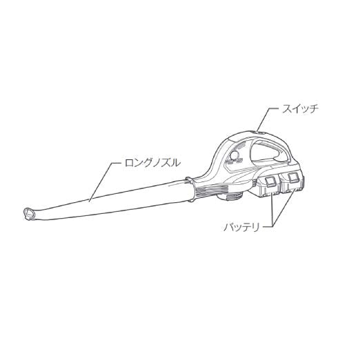 マキタ 充電式ブロワ 36V(18+18V)最大風量4.4m3/分 (本体・バッテリ×2・充電器付)