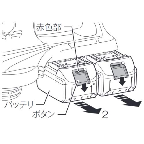 マキタ 充電式ブロワ 36V(18+18V)最大風量4.4m3/分 (本体・バッテリ×2・充電器付)