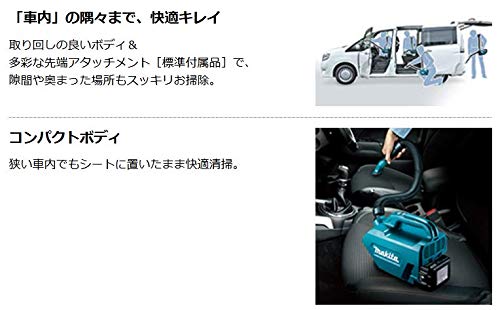 マキタ 充電式クリーナ 18V 紙パック式 ホースタイプ 青 (本体のみ)ソフトバッグ付