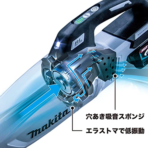 マキタ 充電式クリーナ 40Vmax 紙パック式 オリーブ ロック付サイクロンアタッチメント付(本体のみ)