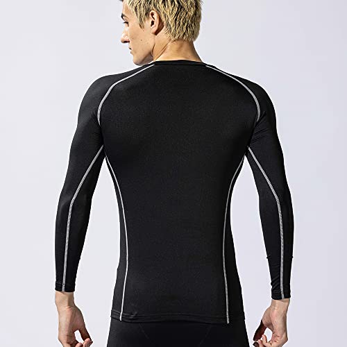 おたふく BTパワーストレッチ クルーネックシャツ ブラック M