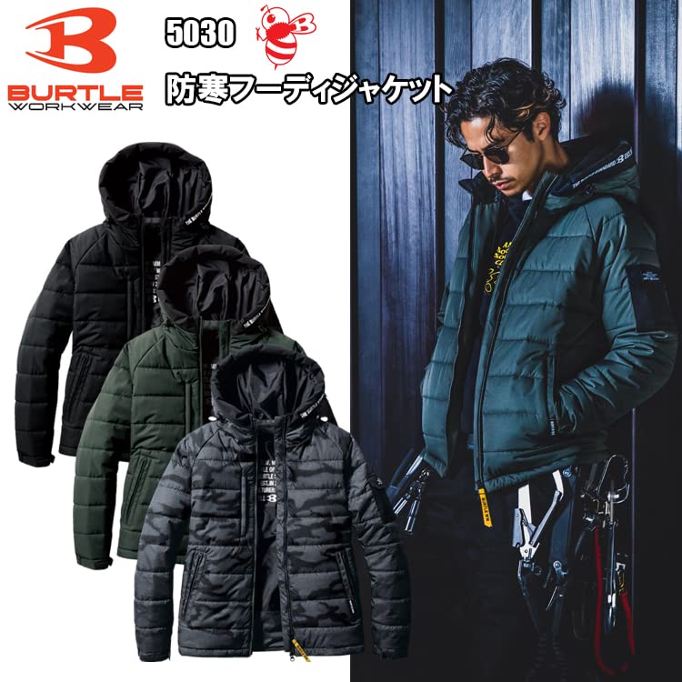 BURTLE 防寒フーディジャケット 5030−35−XXL ブラック