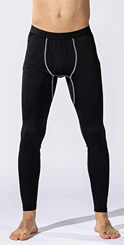 おたふく BTパワーストレッチ 前開きロングタイツ ブラック L