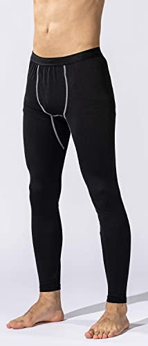 おたふく BTパワーストレッチ 前開きロングタイツ ブラック L