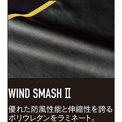 おたふく BT腕まで防風パワーストレッチ ハイネックシャツ ブラック/イエロー S