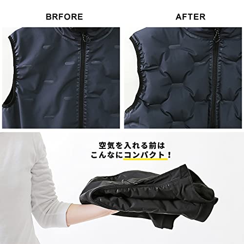 アイトス エアーポンプベスト ネイビー M