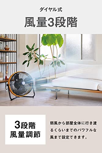 CAT 工場扇 45cm(壁・床タイプ)羽根軸180°半転機能付 イエロー