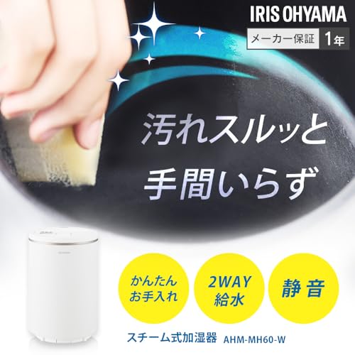 IRIS 298878 スチーム式加湿器 ホワイト