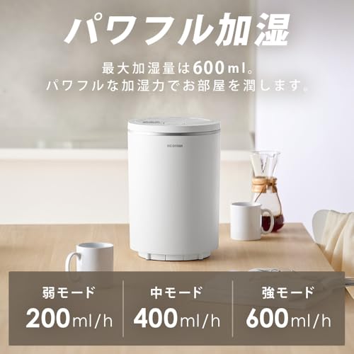 IRIS 298878 スチーム式加湿器 ホワイト
