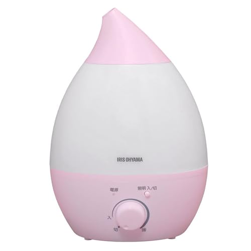 IRIS 572483 超音波式加湿器 しずく型 ピンク