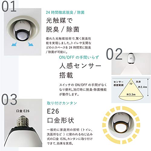Kaltech 【売切廃番】 脱臭LED電球ターンドケイ(昼白色)