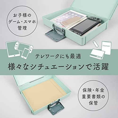 カール 保管ボックス ライトグリーン A4サイズ収納