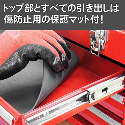 アストロプロダクツ ツールボックス 3段 ベアリング レッド TB763