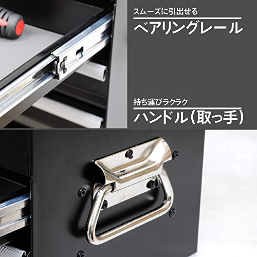 アストロプロダクツ ツールボックス 3段 ベアリング ブラック TB756（1個入）