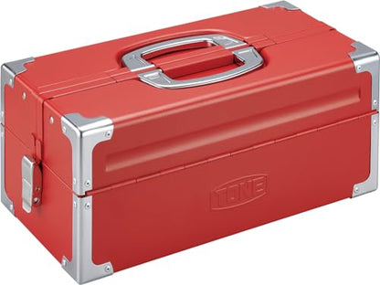 TONE ツールケース（メタル） V形2段式 433X220X195mm レッド